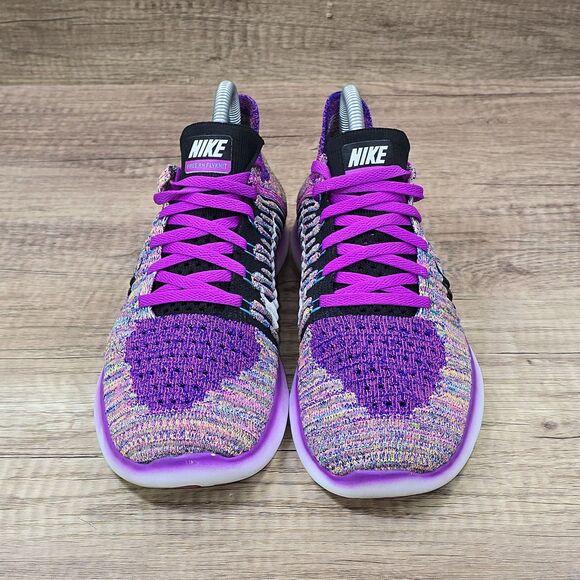 Nike Free RN Flyknit Women's Size 8.5 Hyper Purple Running Shoes (831070-500) - Picture 2 of 9